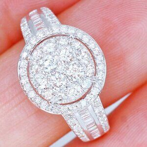 🎀 Three Layer Super Big Round Luxury Wedding Rings for Women, PD154